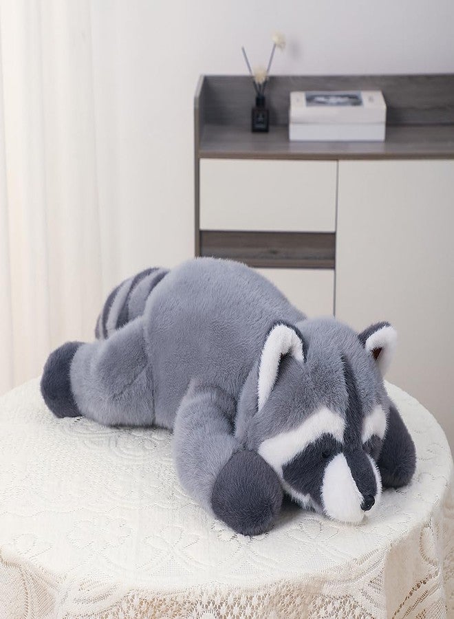 Labauxite Raccoon Plush, Raccoon Stuffed Animals, Cute Plush Toys Realistic Raccoons Body Pillow Hug Sleeping Fluffy Animal Toys for Kids, Bed Decor Plushie Doll Birthday Gift (25.5in) - Image 3